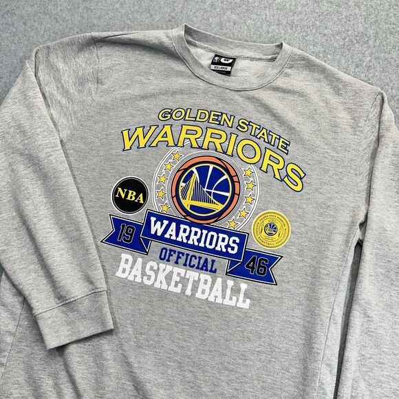 Golden State Warriors Pullover Sweatshirt Mens XXL 2XL 1946 Gray Graphic - Picture 1 of 9